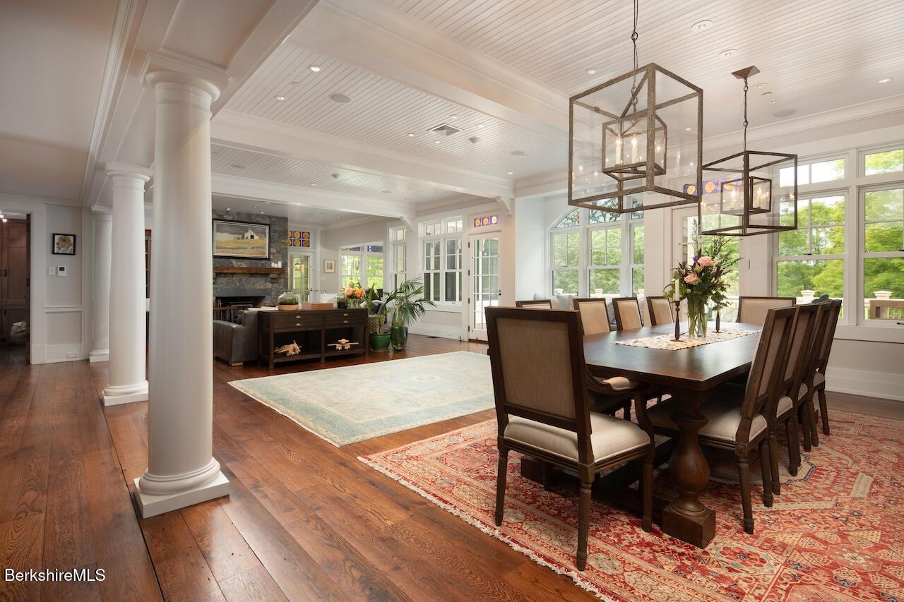 50 E Road Alford, MA 01266 - Photo 20 of 60 a view of a dining room with furniture window and wooden floor