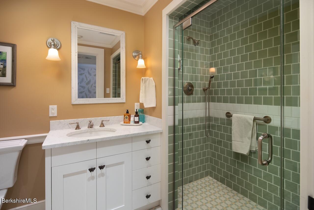 50 E Road Alford, MA 01266 - Photo 37 of 60 a bathroom with a sink shower and a mirror