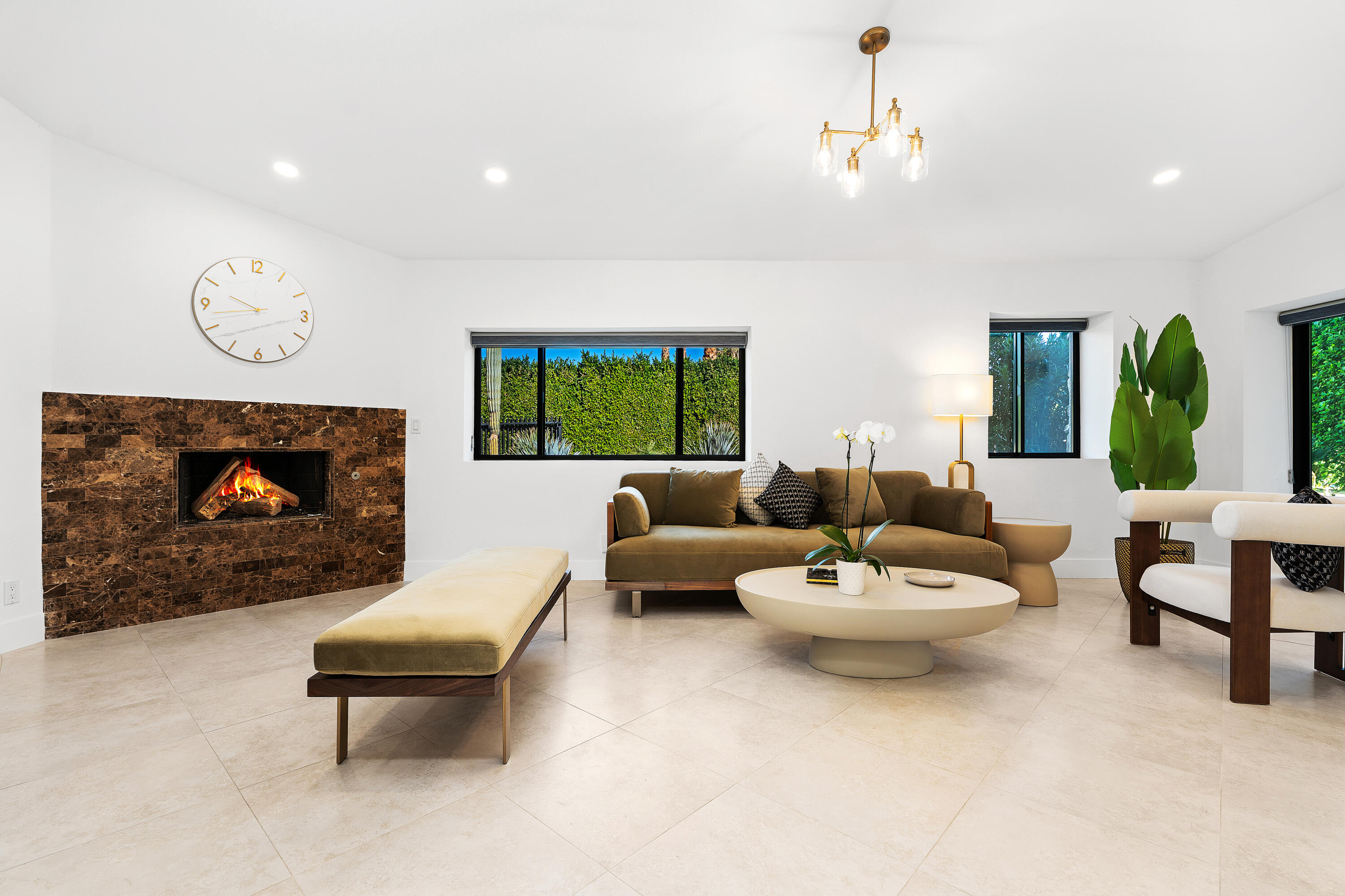 72114 Follansbee Road Rancho Mirage, CA 92270 - Photo 16 of 58 a living room with furniture and a fireplace