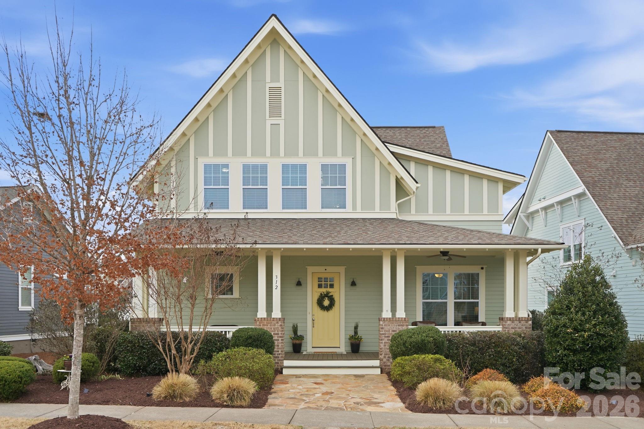 a front view of a house