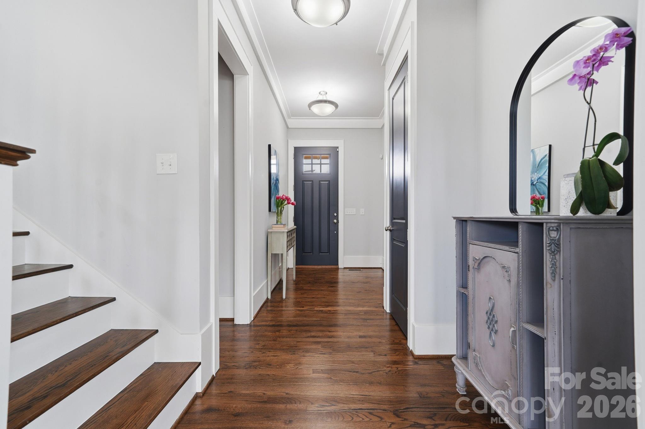 312 Mill Ridge Road Rock Hill, SC 29730 - Photo 6 of 42 a view of a hallway with wooden floor and entryway