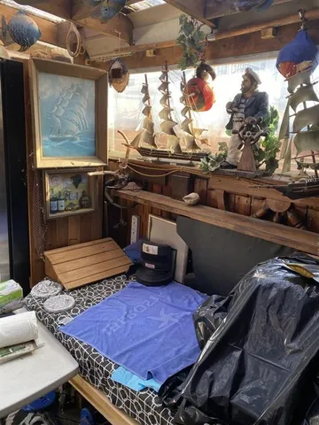 a room with furniture