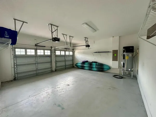 a view of a garage