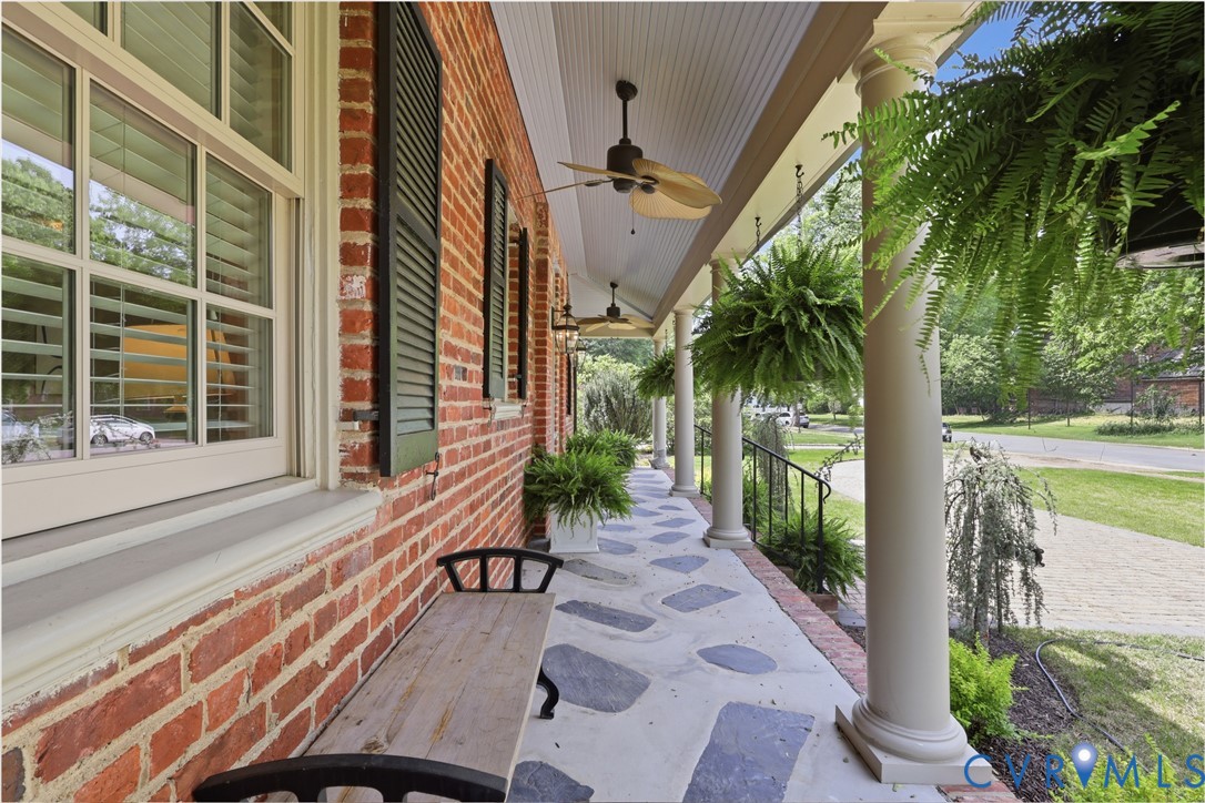 103 Berkshire Road Richmond, VA 23221 - Photo 3 of 48 Full Front Porch with Columns, Slate, Ceiling Fans