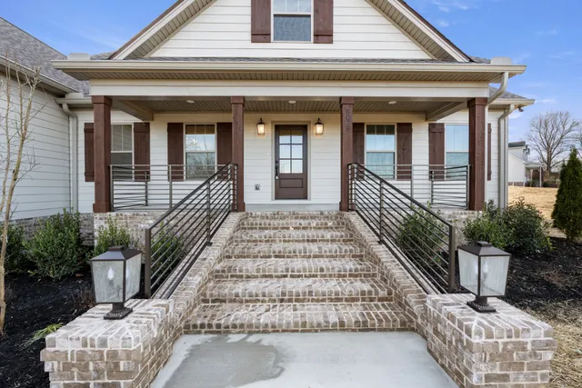 a front view of a house