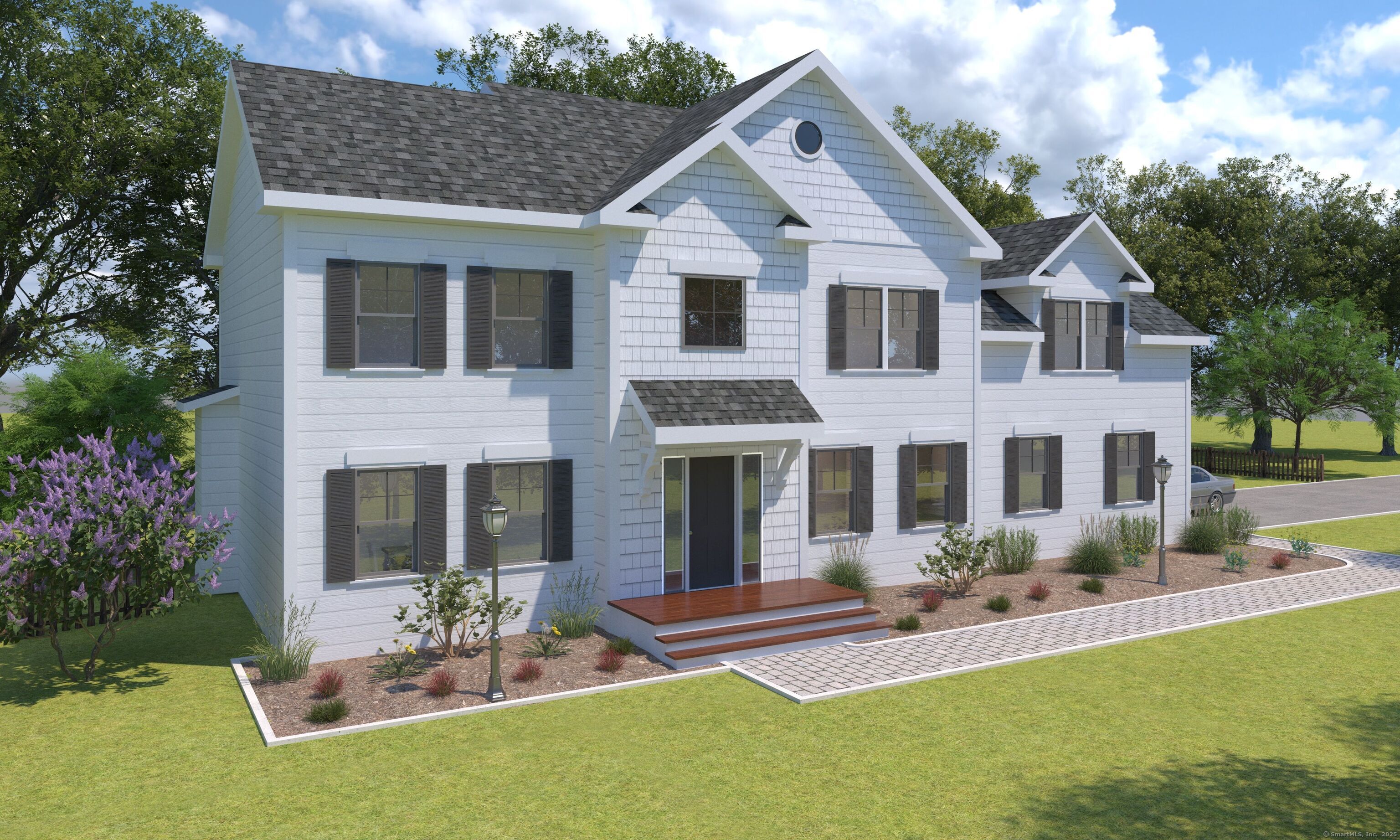 Lot1 Deerwood Road Oxford, CT 06478 - Photo 15 of 33 a front view of house with yard and outdoor seating