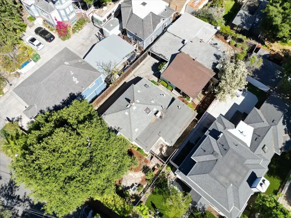 an aerial view of multiple house