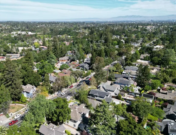an aerial view of a city