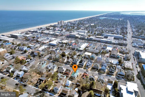 an aerial view of a city