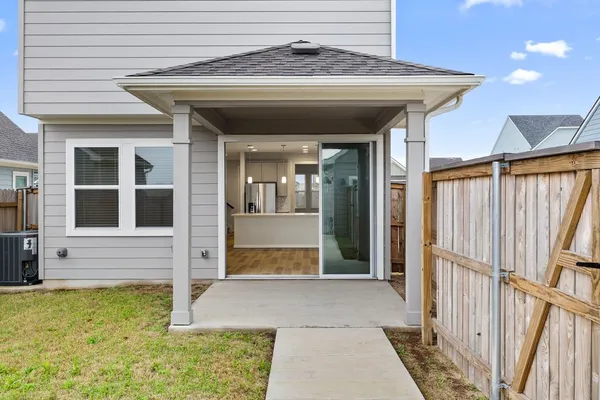 a backyard of a house