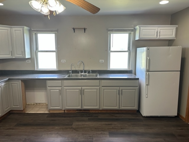 741 Sterling Road Dixon, IL 61021 - Photo 6 of 21 a kitchen with granite countertop a refrigerator a sink and dishwasher