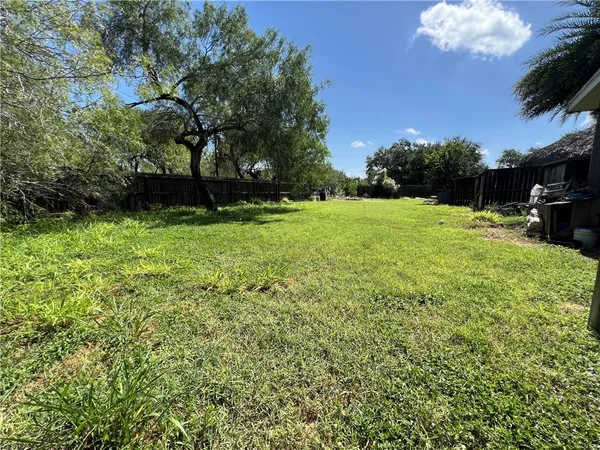 a view of a backyard
