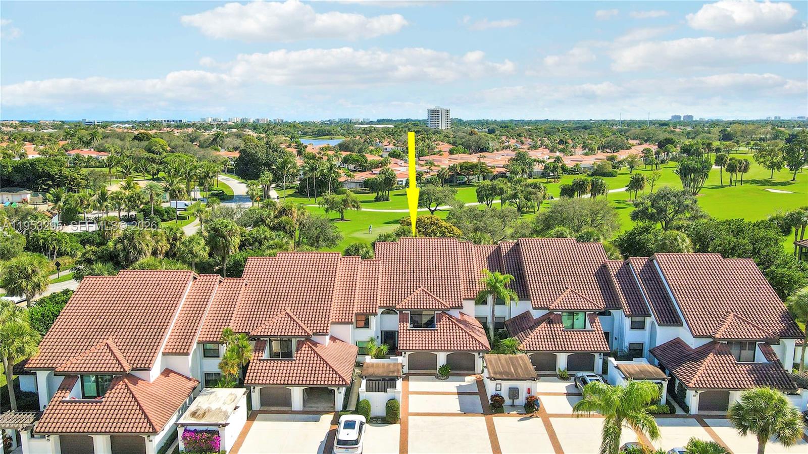 an aerial view of multiple house