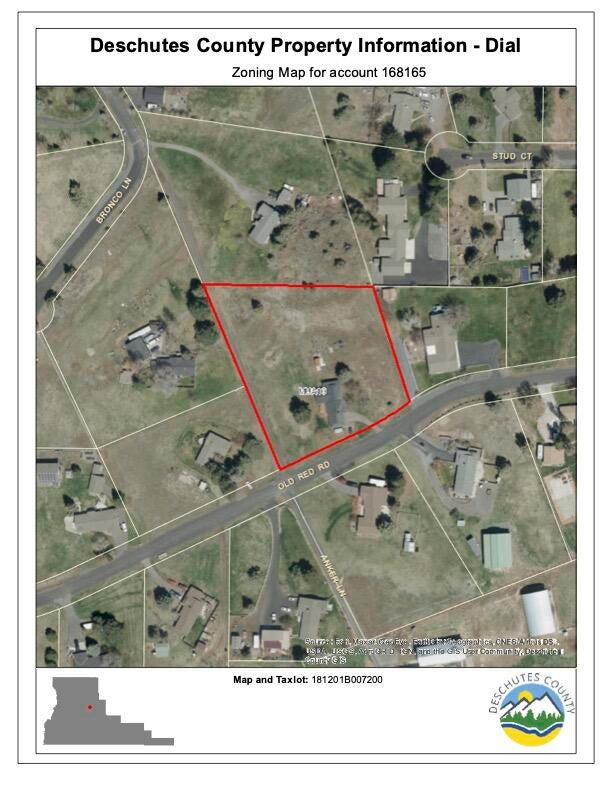 21662 Old Red Road Bend, OR 97702 - Photo 48 of 49 Deschutes County Property Map - Outline is Approximate Property Lines