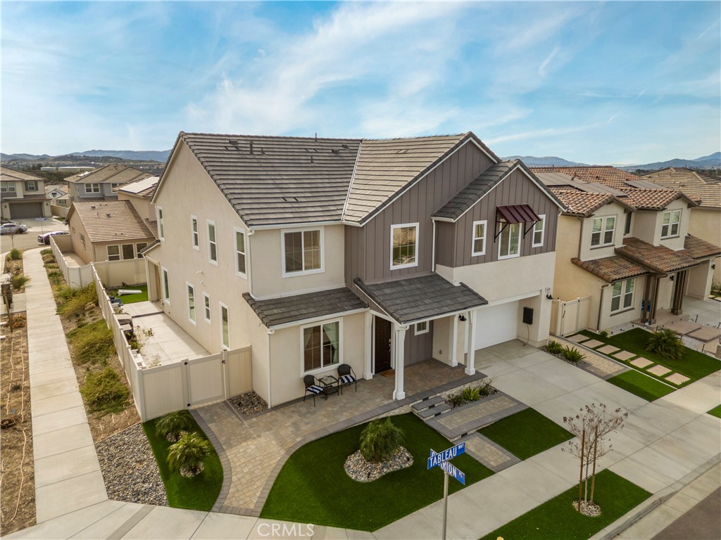 18100 Tableau Way Saugus, CA 91350 - Photo 48 of 63 a aerial view of a house with swimming pool and furniture
