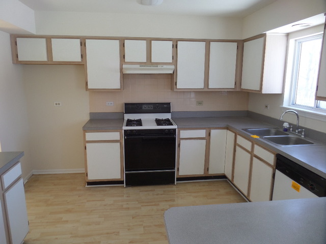 603 Buckboard Road Bolingbrook, IL 60490 - Photo 4 of 24 a kitchen with a sink stove and cabinets
