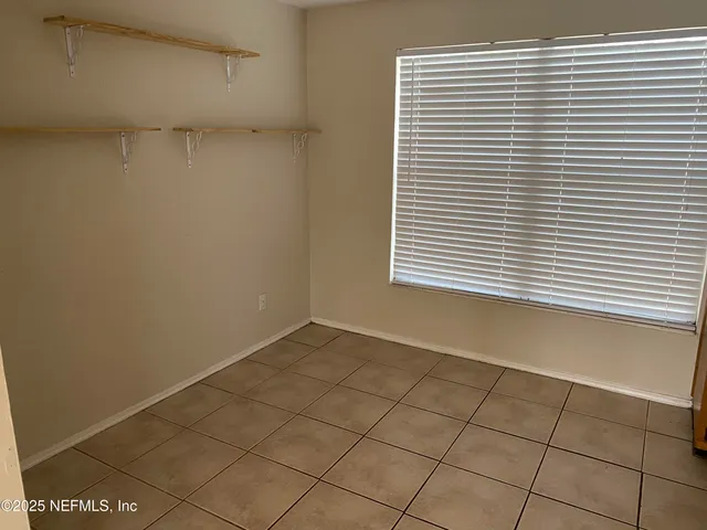 a view of a small space with window