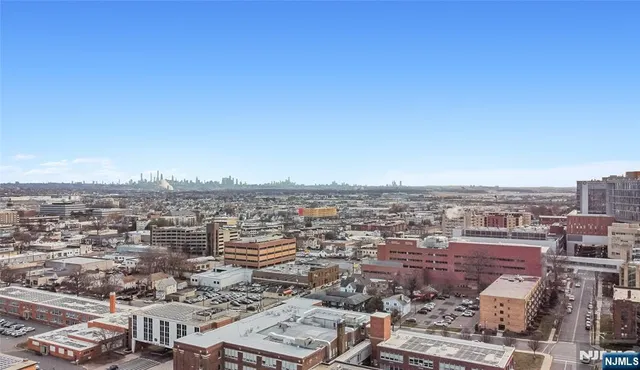 an aerial view of a city