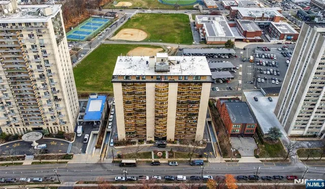 an aerial view of waterside residential houses