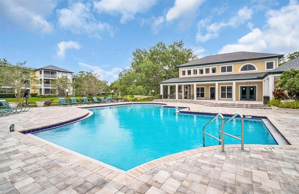 10110 Winsford Oak Boulevard, Unit 621 Tampa, FL 33624 - Photo 6 of 7 a view of a swimming pool with a lounge chairs