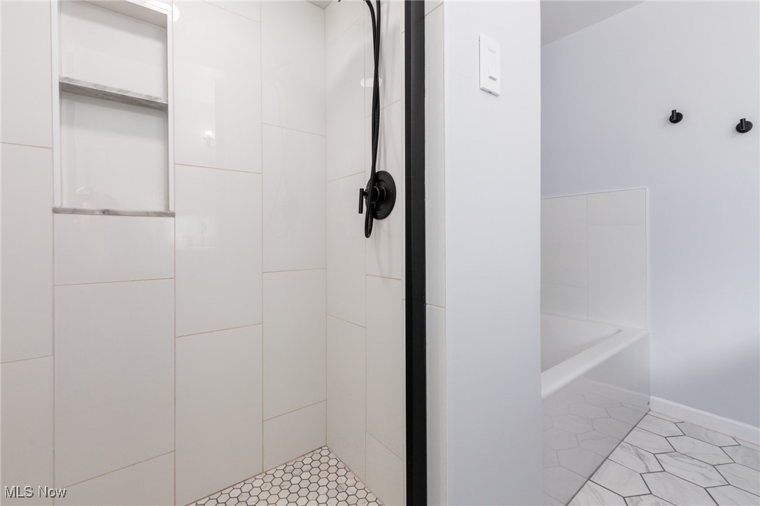 2536 Traymore Road Cleveland, OH 44118 - Photo 22 of 29 Bathroom featuring independent shower and bath and tile patterned flooring