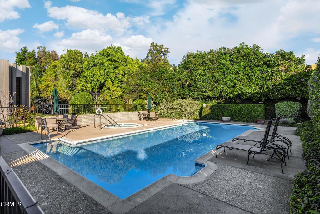 200 Arroyo Terrace Pasadena, CA 91103 - Photo 41 of 66 a view of a backyard with plants and outdoor seating
