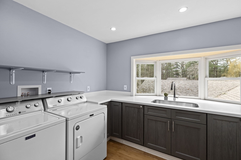 96 Deborah Road Hanover, MA 02339 - Photo 37 of 41 a utility room with sink dryer and washer