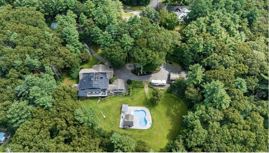 96 Deborah Road Hanover, MA 02339 - Photo 5 of 41 an aerial view of a house with a yard