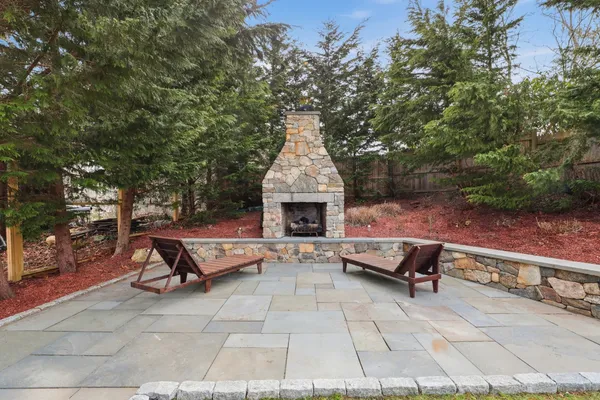 a childrens park with lots of swings and slides