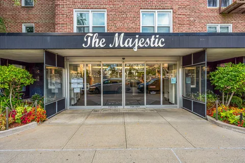 front view of a brick building