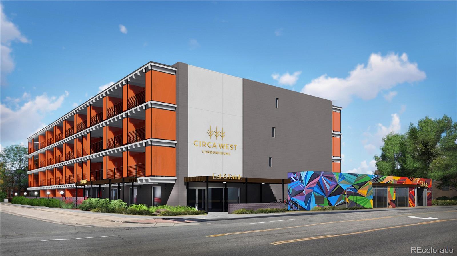 a view of street with large building