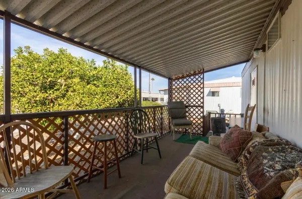a outdoor space with chairs