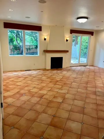 a big room with windows