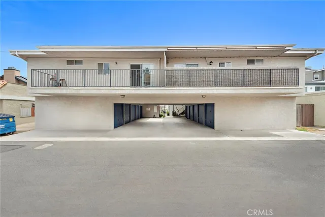 a view of a building with large windows