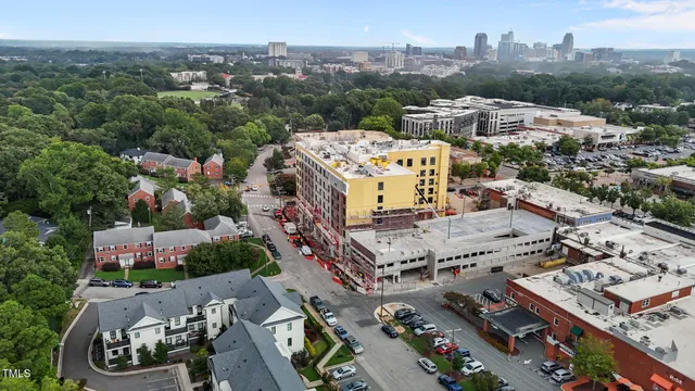 an aerial view of a city