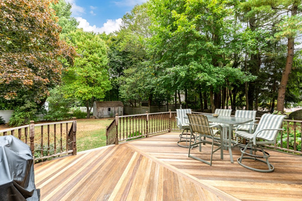 21 Longacre Road Needham, MA 02492 - Photo 40 of 41 a view of backyard with a patio and dining space