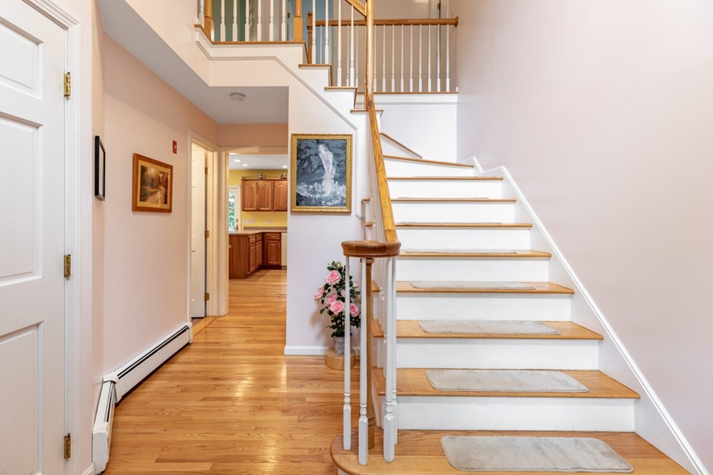 21 Longacre Road Needham, MA 02492 - Photo 5 of 41 a view of staircase with white walls and railing