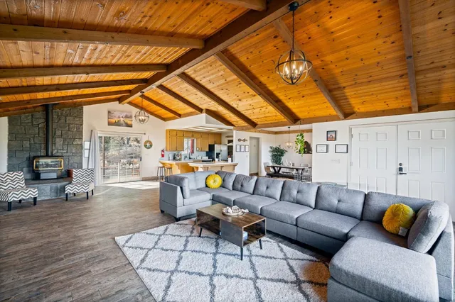 a outdoor living space with furniture and a couch