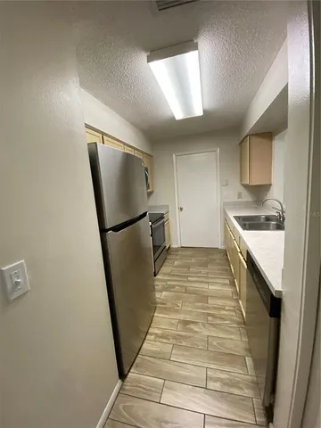 a view of a kitchen from the roof