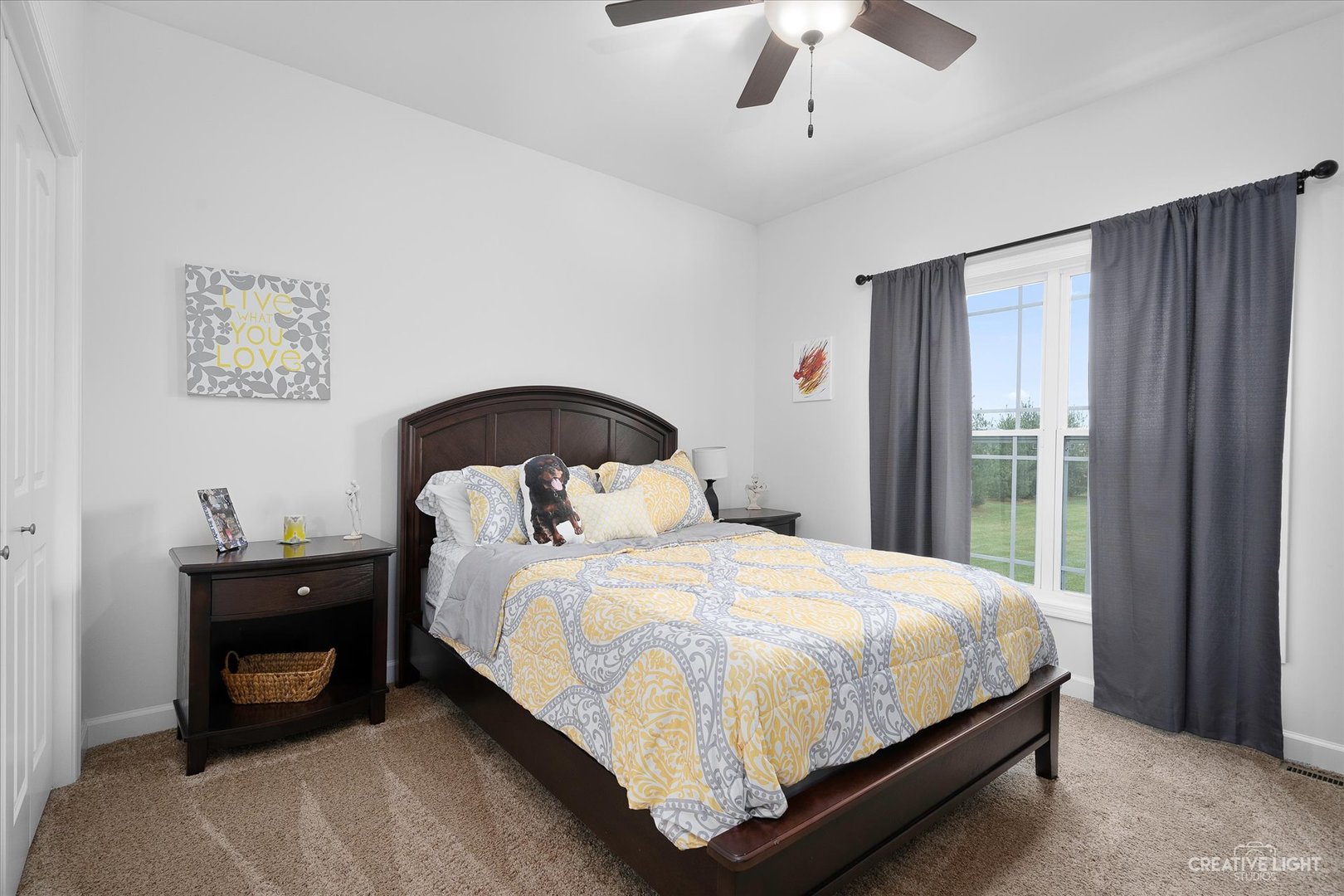 2969 4459th Road Newark, IL 60541 - Photo 13 of 35 a bedroom with a bed and a chandelier