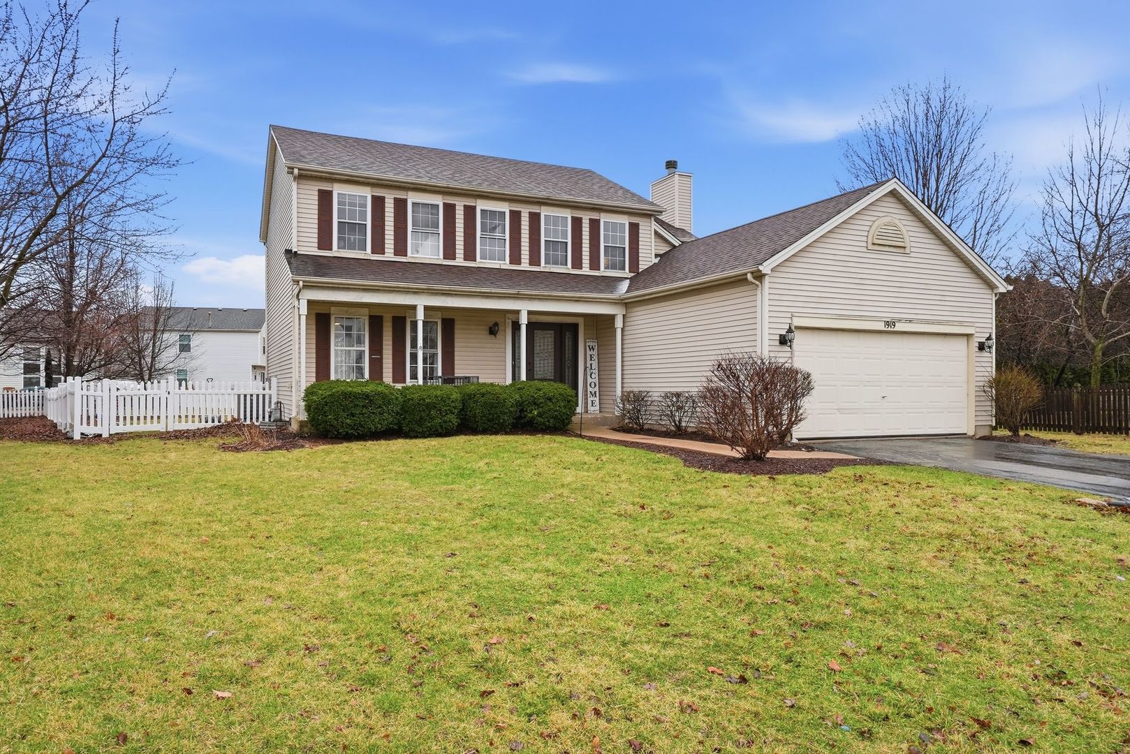 a house view with a garden space