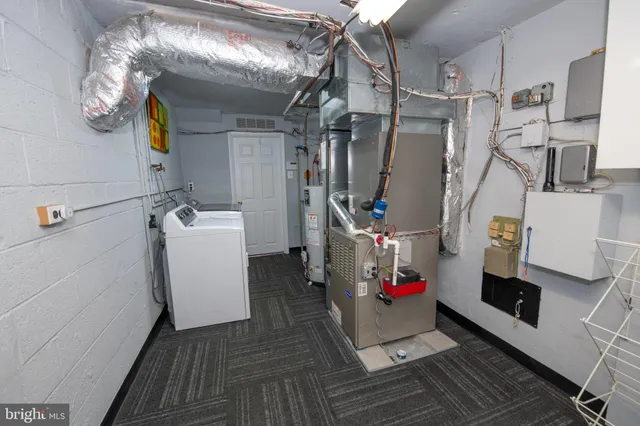 a view of storage and utility room