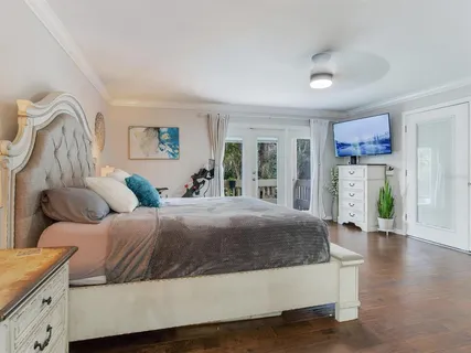 a view of a wooden deck