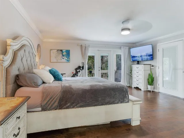 a view of a wooden deck