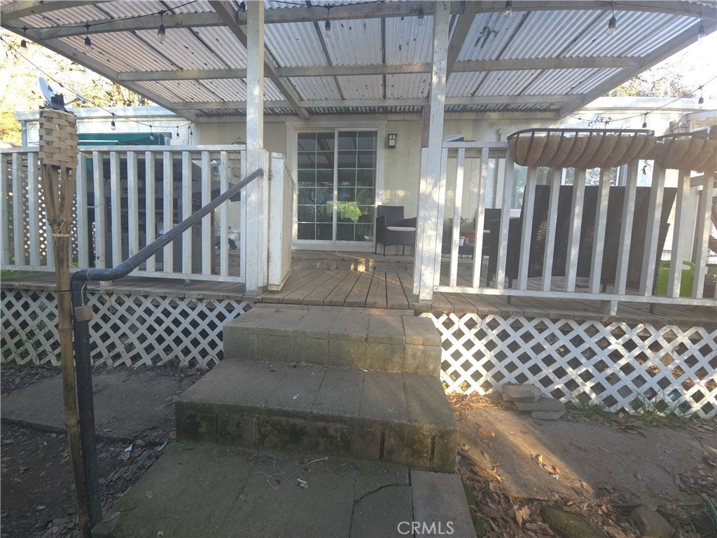 a view of a black gate