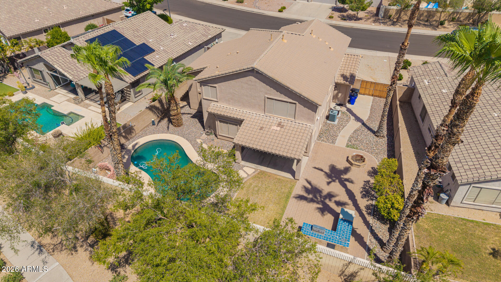 1098 South Roca Street Gilbert, AZ 85296 - Photo 47 of 57 OverheadBACK_SW2NE_drone