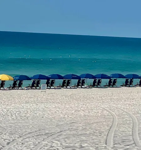 a view of an ocean beach