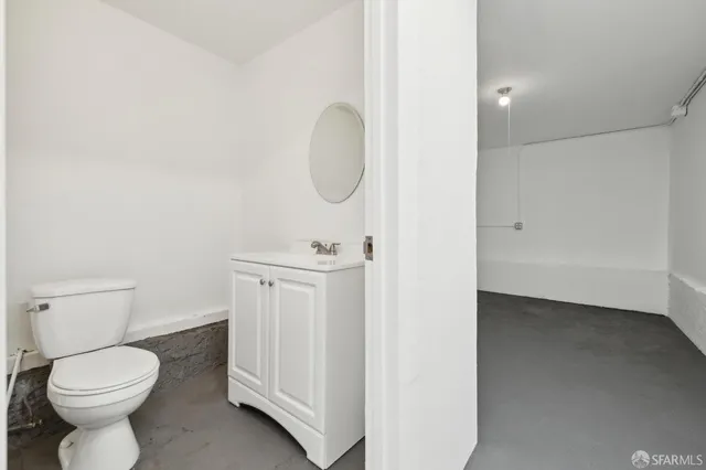 a view of a garage with wall