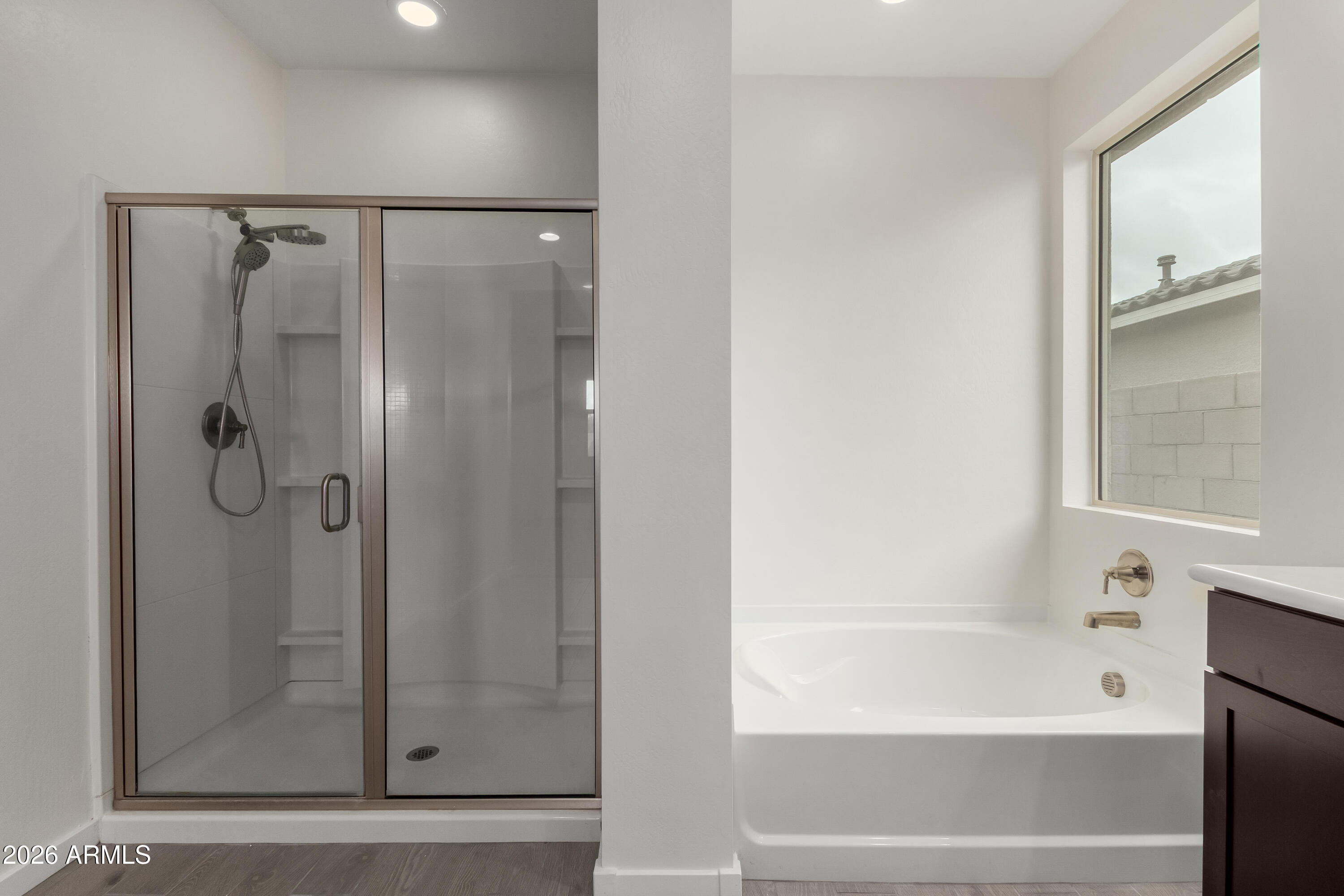 17352 West Red Fox Road Surprise, AZ 85387 - Photo 45 of 45 a bathroom with a shower and a bath tub