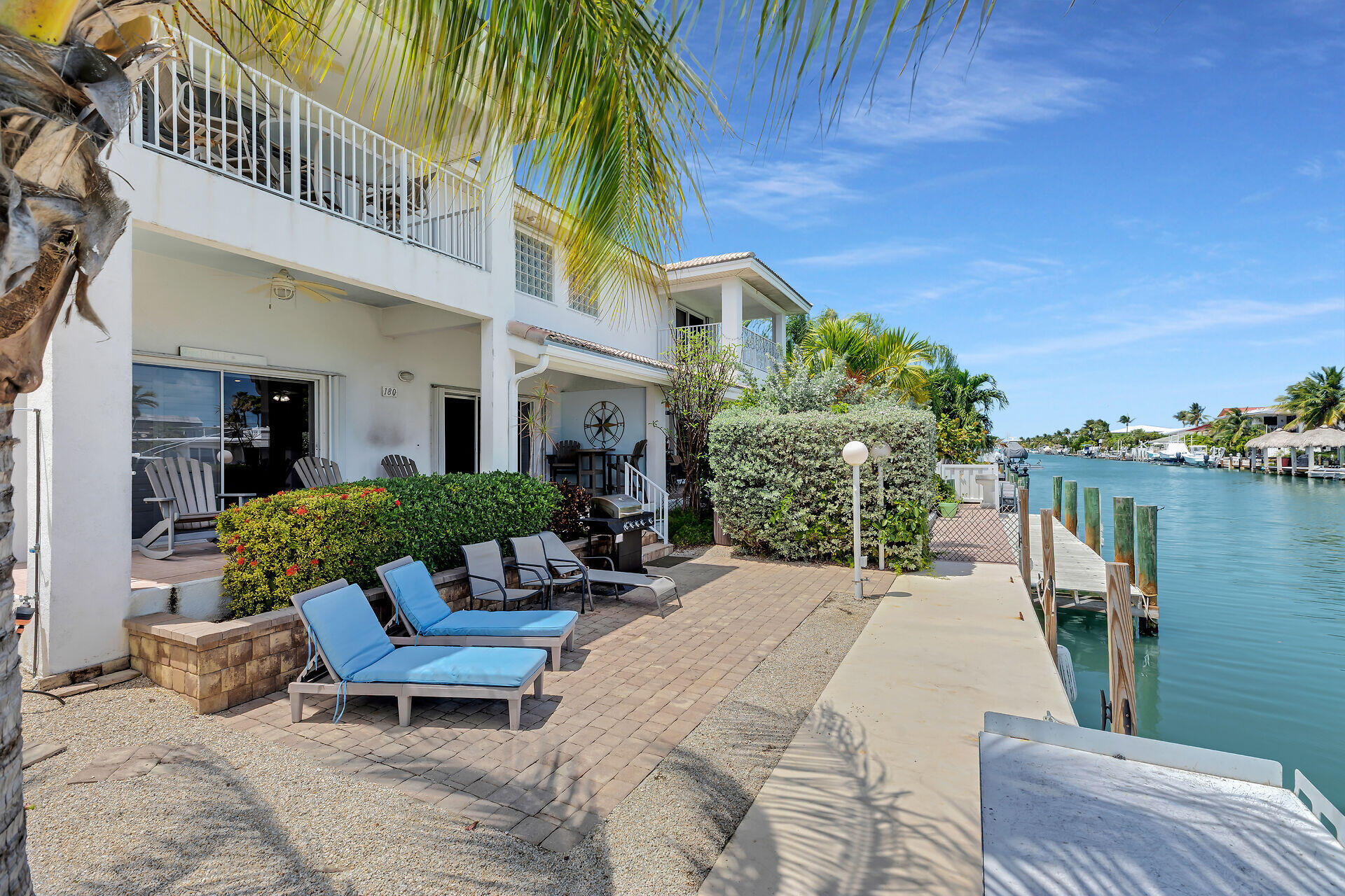 180 9th Street Key Colony Beach, FL 33051 - Photo 41 of 50 Canal Front Patio & Dock
